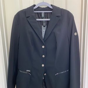 Pikeur Paulin show coat, black with tonal buttons. US 14L